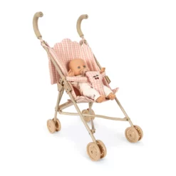 Konges Sløjd Puppenbuggy-Set Poppy „Pink check“ – Bild 3