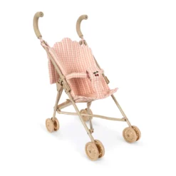 Konges Sløjd Puppenbuggy-Set Poppy „Pink check“ – Bild 4