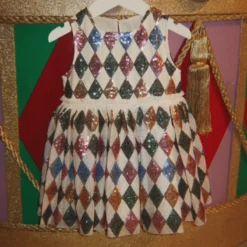 Konges Sløjd Yvonne Harlekin Kleid „Harlekin sequin“ – Bild 6