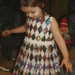 Konges Sløjd Yvonne Harlekin Kleid „Harlekin sequin“ – Bild 7