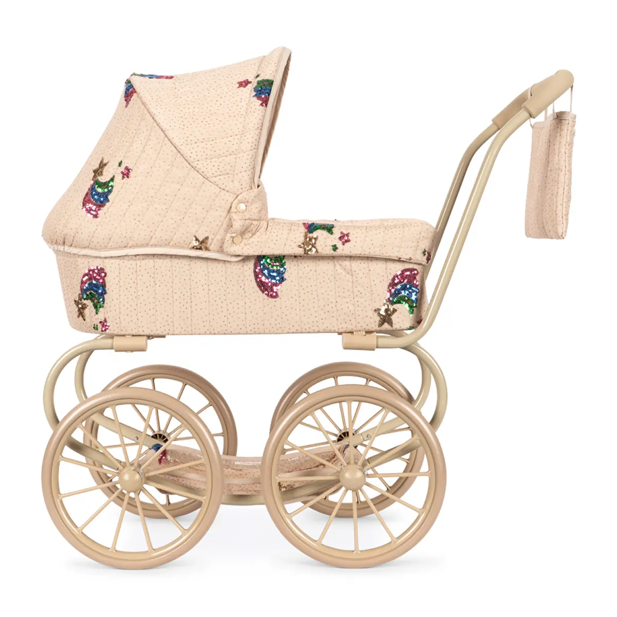 Konges Sløjd Minnie Puppenwagen mit Pailetten „Rainbow Star“, niedrige Version – weitere Produktansicht