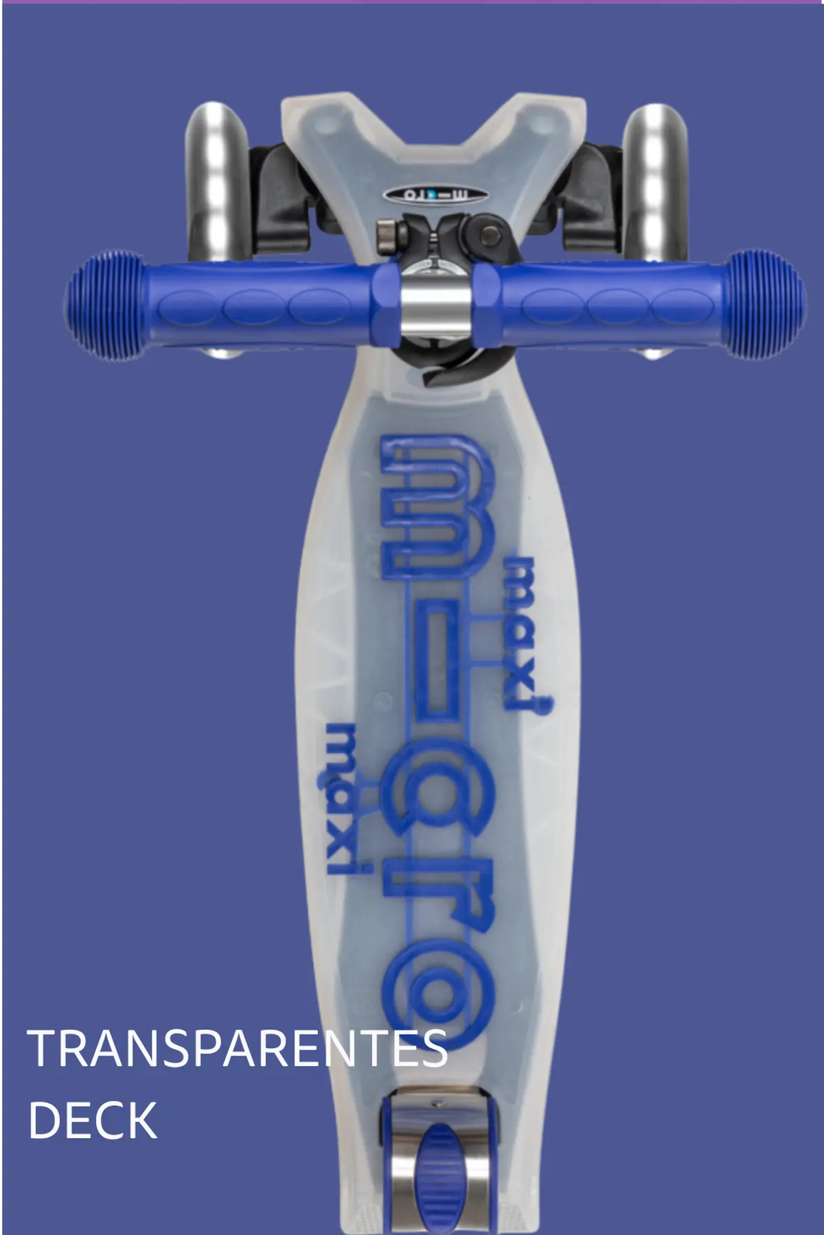 Maxi Micro Deluxe Flux LED Blue: Transparentes Trittbrett von oben