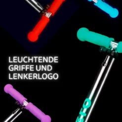 Maxi Micro Deluxe Glow LED – mehrere Ausführungen: Leuchtende Griffe und Lenkerlogo in mehreren Farben