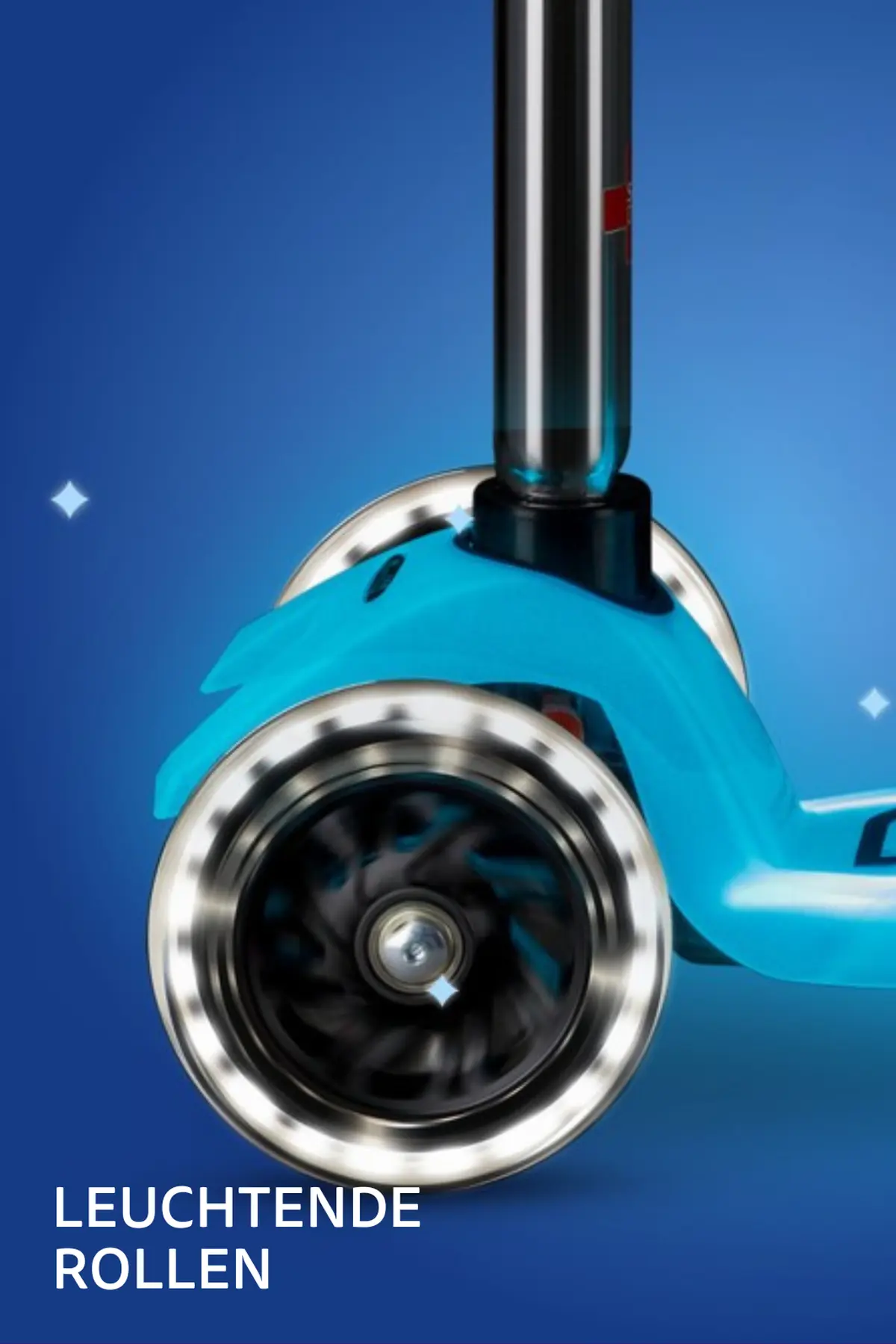 Maxi Micro Deluxe Glow LED Plus Crystal Blue: Leuchtende Rollen im Detail