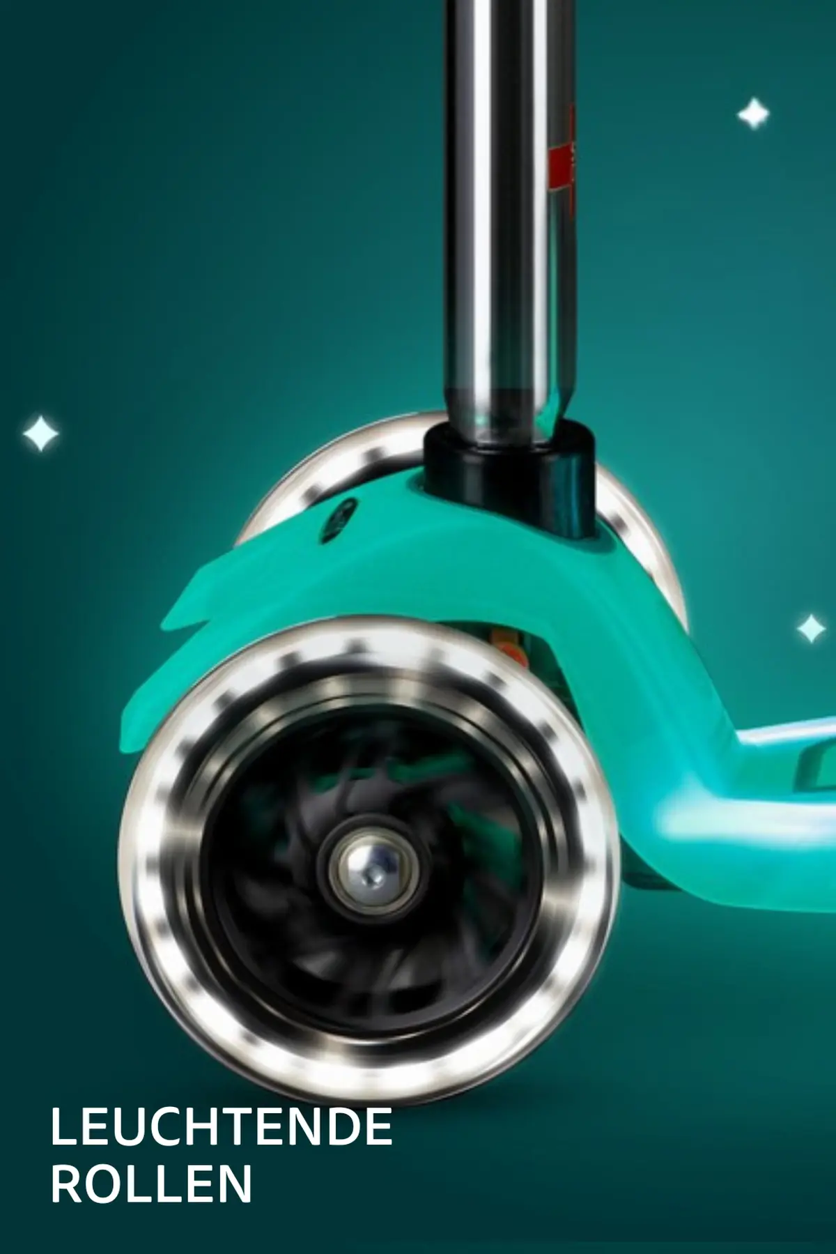 Maxi Micro Deluxe Glow LED Plus Jelly Green: Leuchtende Rollen im Detail
