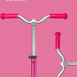 Maxi Micro Deluxe Pro LED Pink: Geschwungener Lenker im Detail