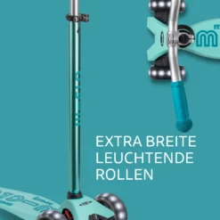 Maxi Micro Deluxe Pro LED Vibrant Blue: Breite leuchtende Rollen und Lenker