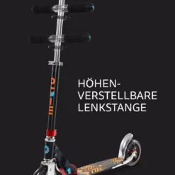 Micro Speed Aztec Black: Höhenverstellbare Lenkstange in mehreren Positionen