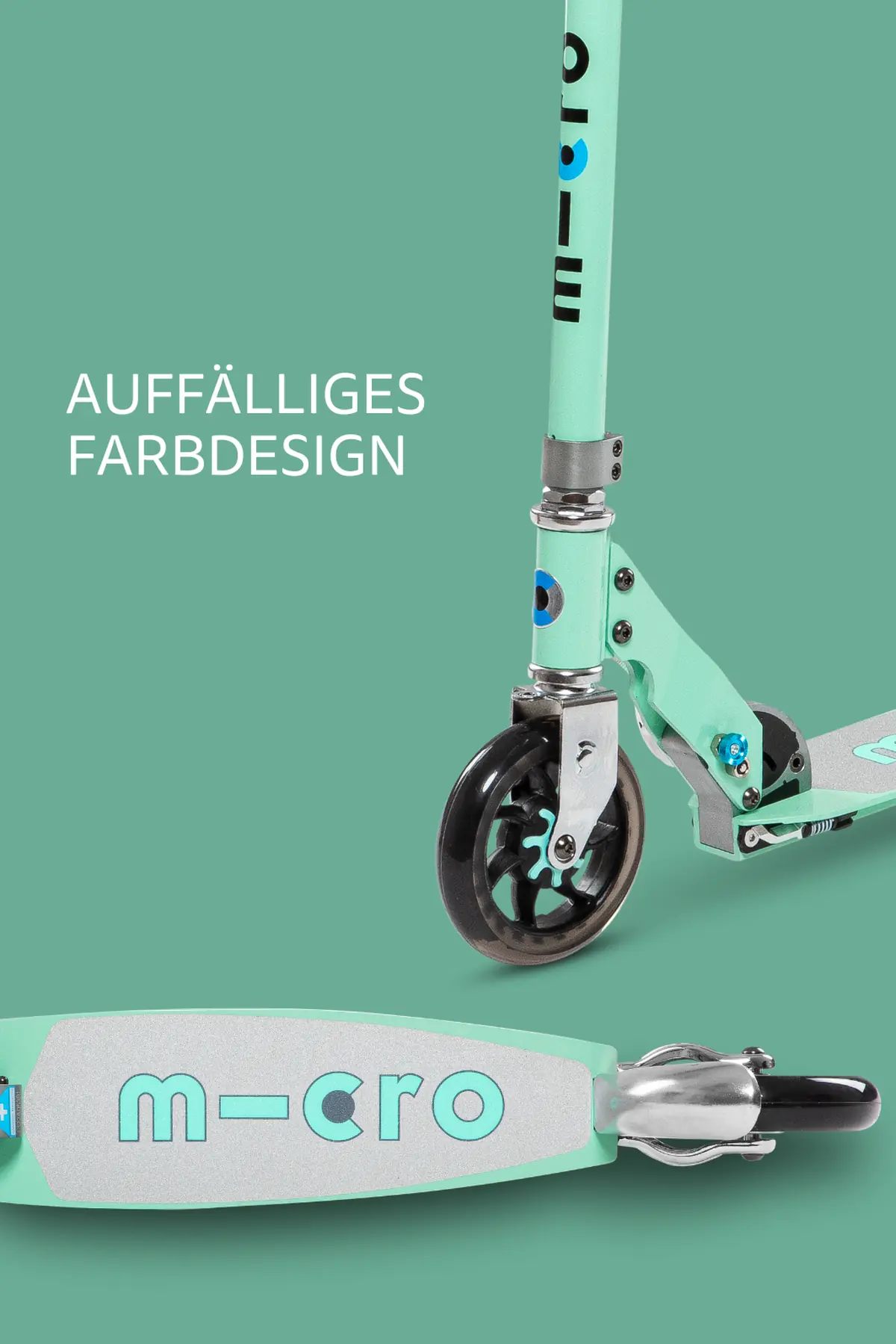 Micro Speed Mint: Farbdesign von Trittbrett und Vorderteil