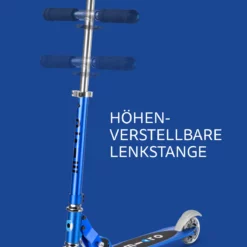 Micro Sprite Sapphire Blue: Höhenverstellbare Lenkstange in mehreren Positionen