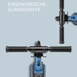 Micro Sprite Suspension Light Blue: Lenker und Gummigriffe im Detail