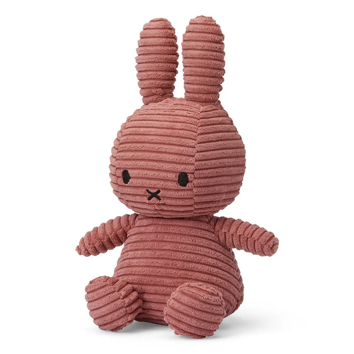 Miffy Corduroy Dusty Rose 23 cm – Ansicht schräg von vorn