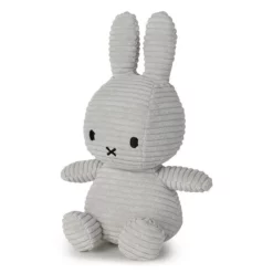 Miffy Corduroy Soft Grey 23 cm – Ansicht schräg von vorn