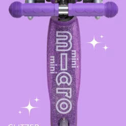 Mini Micro Deluxe Fairy Glitter LED Purple: Glitzerndes Trittbrett und Bremse von oben