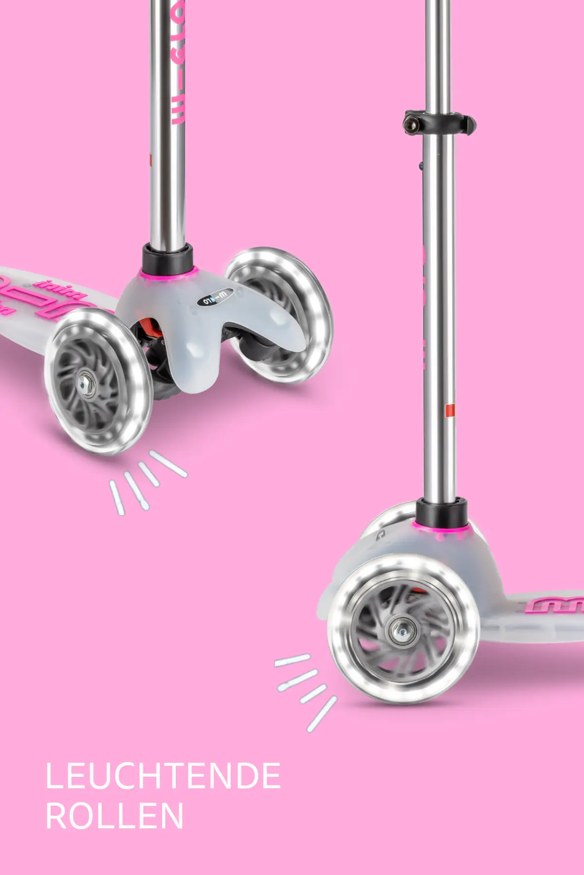 Mini Micro Deluxe Flux LED Neon Pink: Leuchtende Rollen im Detail