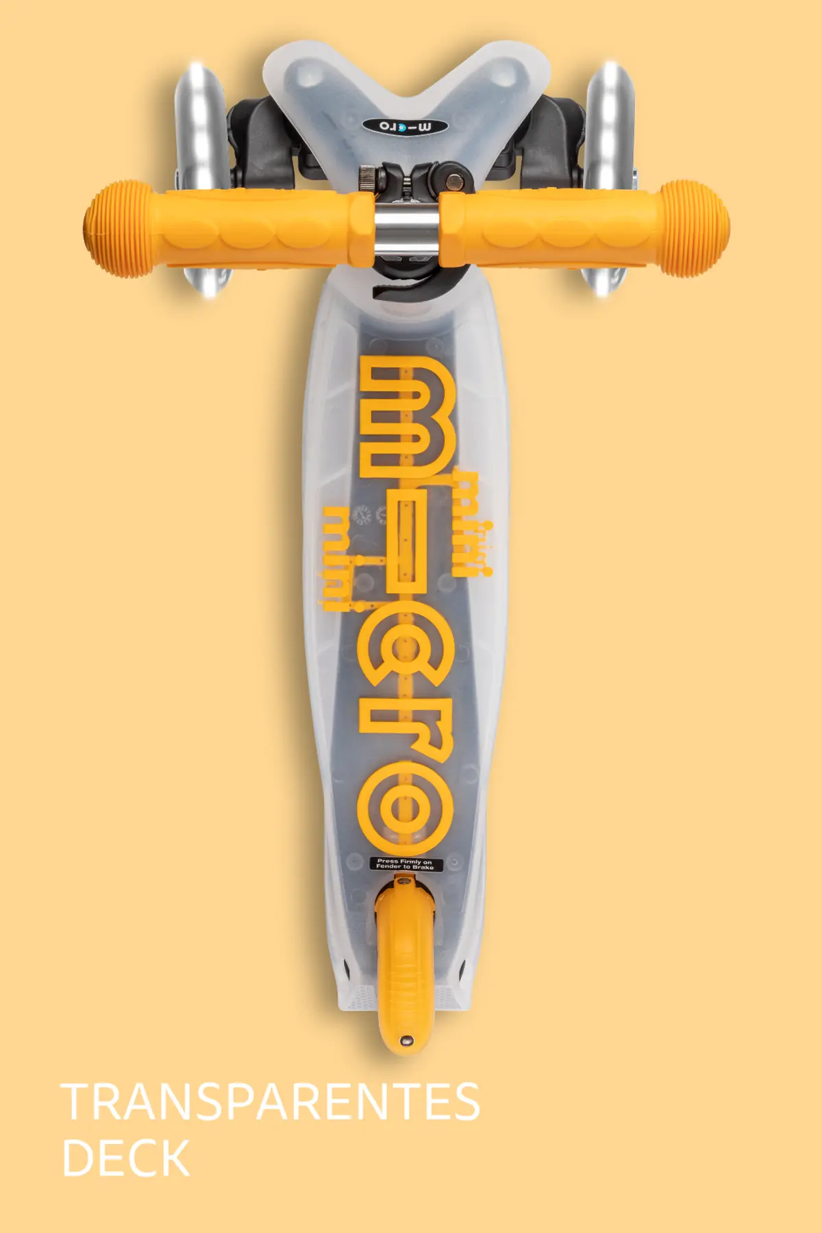 Mini Micro Deluxe Flux LED Yellow: Transparentes Trittbrett von oben
