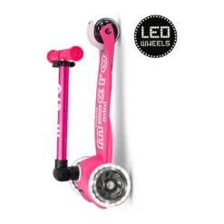 Mini Micro Deluxe Foldable LED Pink: Zusammengeklappter Roller