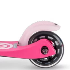 Mini Micro Deluxe Foldable LED Pink: Hinterrad und Bremse im Detail