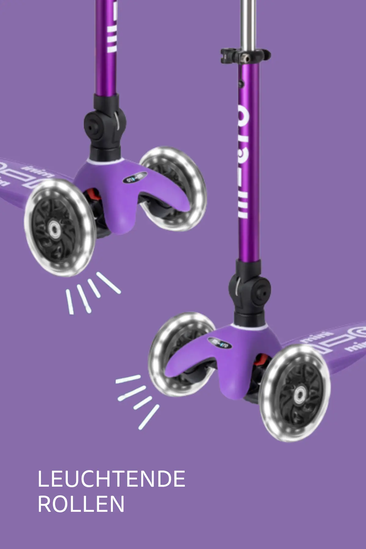 Mini Micro Deluxe Foldable LED Purple: Leuchtende Rollen im Detail