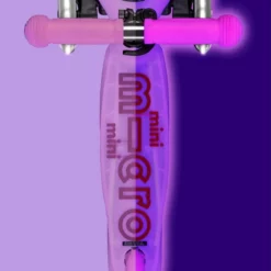 Mini Micro Deluxe Glow LED Frosty Pink: Trittbrett bei Tag und Nacht