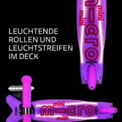 Mini Micro Deluxe Glow LED Plus Frosty Pink: Leuchtende Rollen und Leuchtstreifen im Trittbrett