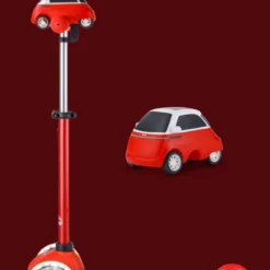 Mini Micro Minilino LED Red: Roller mit Microlino Scooterbuddy