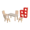 PlanToys Esszimmer Puppenhausmöbel Set – Freisteller