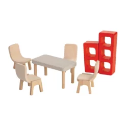 PlanToys Esszimmer Puppenhausmöbel Set – Freisteller